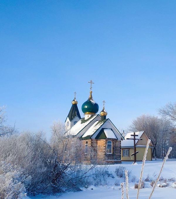 Село Старокарасук зимой